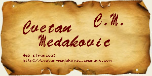 Cvetan Medaković vizit kartica